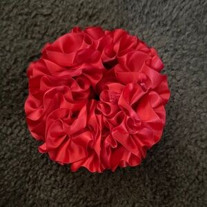 Maryam Nassir Zadeh red carnation scrunchie